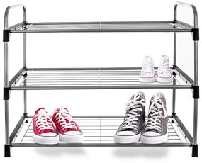 Метален шкаф за обувки в сребрист цвят - Orion