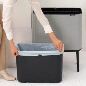 Кош за боклук Brabantia Bo Touch 1010451, 36 л, Плавно и безшумно отваряне, Голям отвор, Светлосив