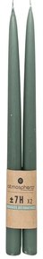 Свещи без аромат atmosphera Hugo, 30 cm, 2 бр - Зелен