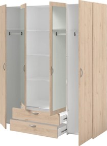 Гардероб Dorm 4-door с огледало-Fusiko