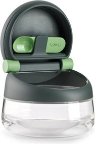 Съд за сол/захар Lekue 1009488, Ø12.4x10.1 см, Боросиликатно стъкло, Мерителна лъжичка, От +4°C до +80°C, Черен