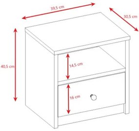 Нощно шкафче Babydreams-Roz