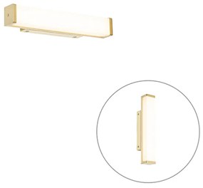 Стенна лампа за баня месинг 32 см с LED IP44 - Cascada