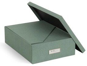 Зелени картонени органайзери в комплект 5 бр. за докумнети Holger Canvas Paper Laminate – Bigso