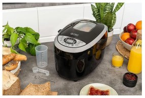 Хлебопекарна FIRST FA-5152-3-BA, 850W, 1.25 кг, 12 програми, Таймер, Незалепващо покритие, Черен/инокс