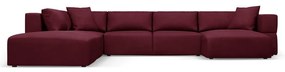 Бордо ъгъл U-образен диван, ляв ъгъл Esther – Milo Casa