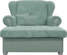 Шезлонг от рипсено кадифе в цвят мента Lord – Ropez