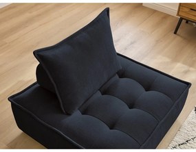 Тъмносиньо шенилово кресло Elisa – Bobochic Paris