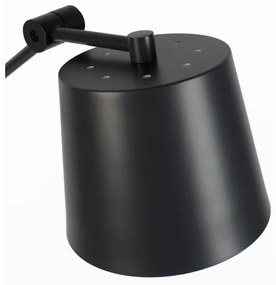 Черна подова лампа с метален абажур (височина 135 cm) Hajo – White Label