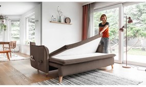 Светлокафяв разтегателен диван 225 cm Charming Charlie – Miuform