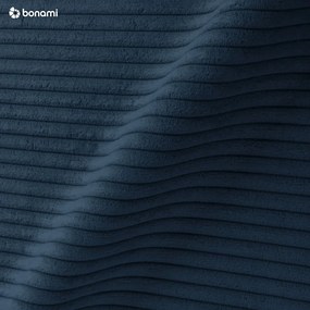 Син сгъваем ъглов диван от рипсено кадифе (ляв ъгъл) Tori – Bonami Selection