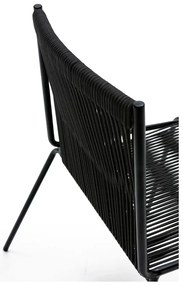 Черни метални трапезни столове в комплект за подреждане 2 бр. Emily – Marckeric