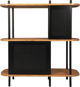 Черна стоманена етажерка Единствена, 80 x 83,5 cm - Leitmotiv