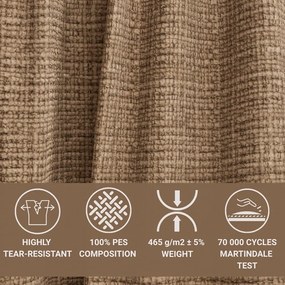 Светлокафяв шенилов ъглов диван (ляв ъгъл/L форма) Kirou – Maison de Rêve