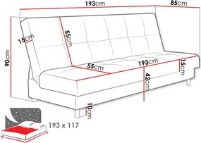 Разтегателен диван Enduro XIV -Gkri Skouro
