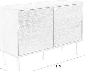 Кафяв скрин от декор от орех 110x74x40 cm Stripes – White Label