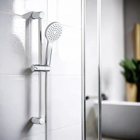 Душ комплект от неръждаема стомана в сребрист цвят с подвижен държач 60 cm No. 2 – Allstar