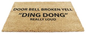 Изтривалка от кокосови влакна 40x60 cm Yell Ding Dong – Artsy Doormats