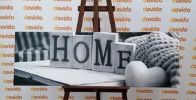 Картина на платно – С надпис Home и натюрморт в черно-бял вариант