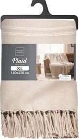 Бежово памучно покривало за легло 125x150 cm Lilia – douceur d'intérieur