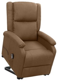 329703 vidaXL Изправящ стол, кафяв, текстил