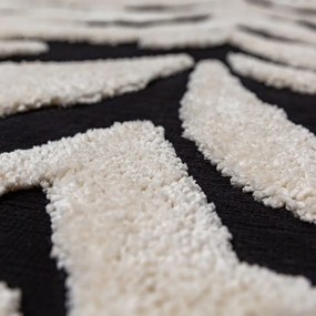 Черно-бял килим 160x230 cm Esra Zebra – Flair Rugs