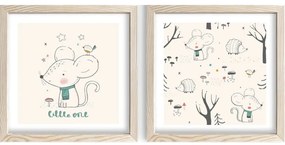 Детски картини в комплект от 2 броя 33x33 cm Little One - Wallity