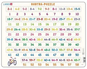 Larsen - Пъзел: Образователен – Математически, Изваждане – 81 части, голям