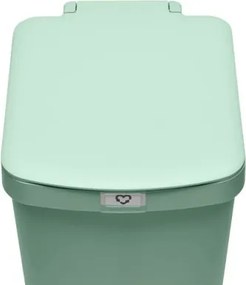 Кош за боклук с педал Brabantia StepUp 1008484, 25 л, Екологични материали, Голям отвор, Светлозелен