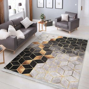 Килим в сиво и златисто 80x200 cm - Mila Home