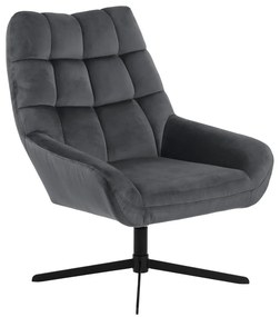 Сиво въртящо се кадифено кресло Paris – Actona