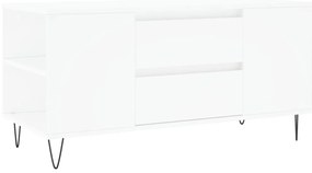 830996 vidaXL Кафе маса, бяла, 102x44,5x50 см, инженерно дърво