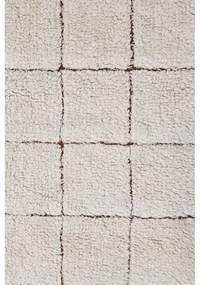 Кремав ръчно изработен памучен килим подходящ за пране 200x300 cm Mosaic – Lorena Canals