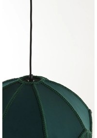 Висящо осветително тяло в петролен цвят с текстилен абажур ø 50 cm Malacia – Light &amp; Living