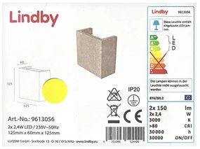 Lindby - LED Аплик YVA 2xLED/2,4W/230V