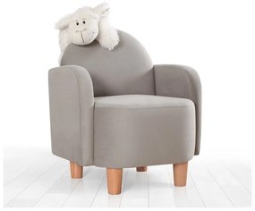 Сив детски фотьойл Nock – Artie