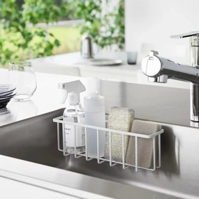 Бяла метална стойка за перилни препарати без пробиване Film Hook – YAMAZAKI