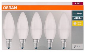 Комплект 5x LED крушка BASE B40 E14/5,7W/230V 2700K - Osram