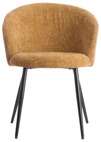 Метални трапезни столове в комплект 2 бр. в цвят жълта охра Radaja – Light &amp; Living