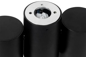 Дизайнерски прожектор черен 2-светлина регулируем - Michael