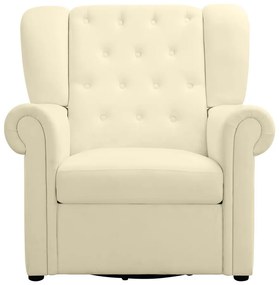 Бяло кадифено люлеещо се кресло Lillyse – Støraa