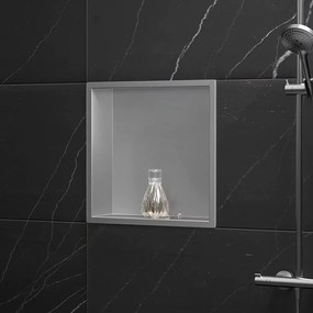 Вграден рафт за баня  30x30 steel brush