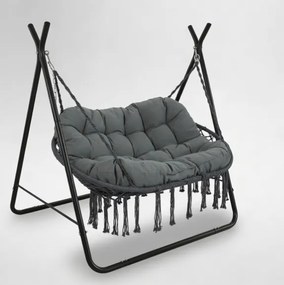 Висящ люлеещ се стол с конструкция, кок за 2 лица POLY