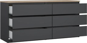 Тъмносив скрин 154x76x50 cm Naia – Tvilum