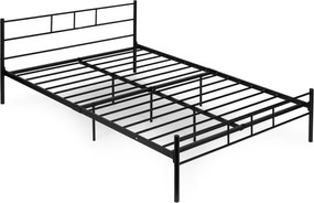 Черно метално легло със стабилна рамка