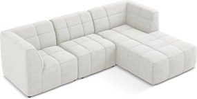 Бял ъглов диван от прежда с примки от букле (десен ъгъл) Aloha – Makamii