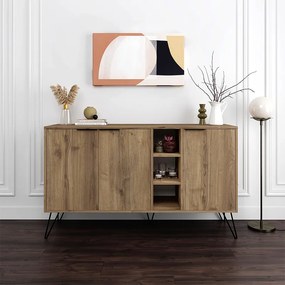 Буфет Clara от меламин в светло кафяв цвят 142x35,6x83см.