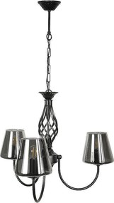 Полилей ДОРИА, черен/сив, 3xE27