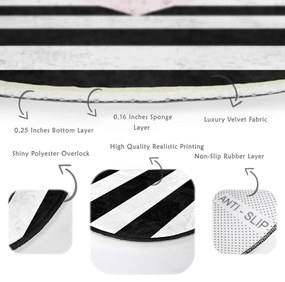 Черно-бял детски килим ø 80 cm Comfort – Mila Home