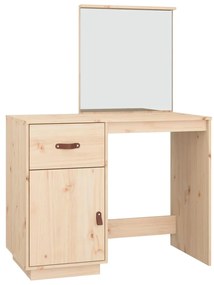 820087 vidaXL Тоалетка, 95x50x134 см, борово дърво масив